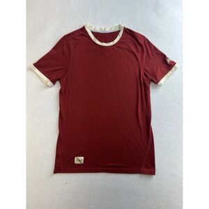 Tracksmith Men's Horizon Tee Running Active Gym Short Sleeve Shirt Red